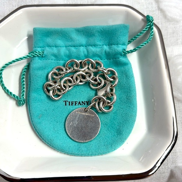 Tiffany & Co. Silver Chain - Return to Tiffany Round Tag Bracelet - Picture 5 of 6